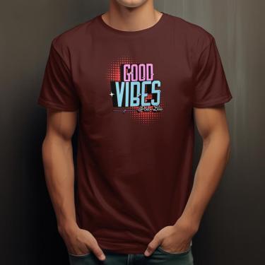 Imagem de Camiseta Masculina Polo Blu Good Vibes Confortável em Algodão do P ao G1-Masculino