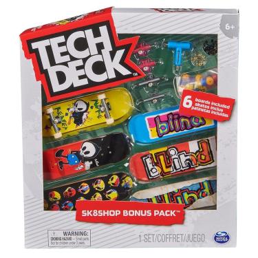 Imagem de Tech Deck Skate de Dedo Shop Bonus Pack Com 6 Blind - Sunny