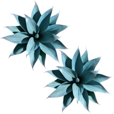 Imagem de ENALGRE Agave artificial falsa Agave 38 cm, vegetação falsa, planta artificial para ambientes internos, decoração de casa, planta de plástico, decoração ao ar livre, decoração de varanda frontal