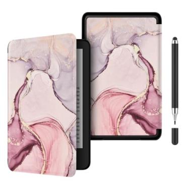 Imagem de Akacy Capa fina e leve com padrão pintado para Kindle Paperwhite 7.0 (Geração 2024, números de modelo SA568B e SA569P), capa à prova d'água Wake/Sleep (12)
