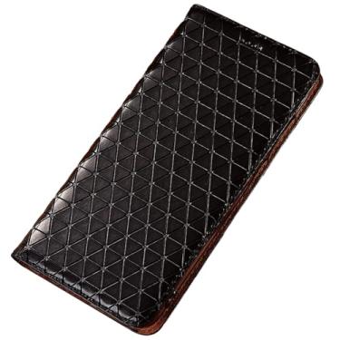 Imagem de POYUFRG Capa de couro genuíno para Xiaomi 17 Pro Max/17 Pro/17, carteira flip magnética para negócios com compartimentos para cartões, capa de suporte, preta, 17 ProMax