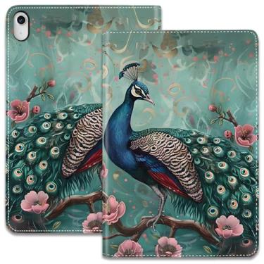 Imagem de Capa para iPad (A16) 11ª geração 11 polegadas 2025 / iPad 10ª geração 10,9 polegadas 2022, suporte ajustável, auto despertar/hibernar, capa inteligente - Pavão