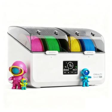 Imagem de Secador de filamentos Creality SpacePi X4L, 4 carretéis de câmara dupla até 75 °C, tela sensível ao toque LCD à prova de umidade para impressão multicolorida