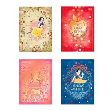 Imagem de Caderno Colegial Brochura Branca de Neve 160 folhas - Vermelho