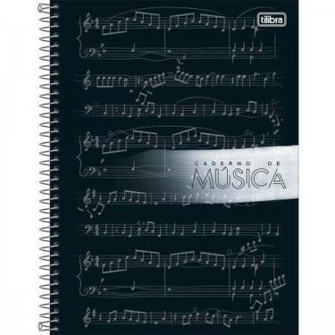Imagem de Caderno De Musica Espiral Capa Dura 80 Folhas Tilibra