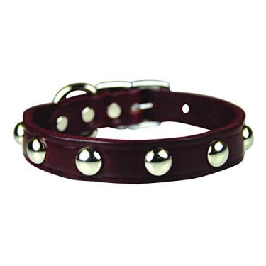 Imagem de Coleira para cachorro Leather Brothers 102LS-BU18 3/4 x 45,7 cm, grande, vinho