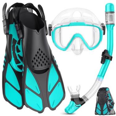 Imagem de Set de equipo de snorkel Ubekezele 4 en 1 para adultos con bolsa de vi