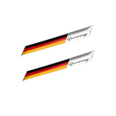 Imagem de Ysmzzmsy Conjunto de adesivos com a bandeira do país, design de sol nascente branco e vermelho, 0,6 x 3,86 polegadas, etiquetas de corpo e painel traseiro (Alemanha)