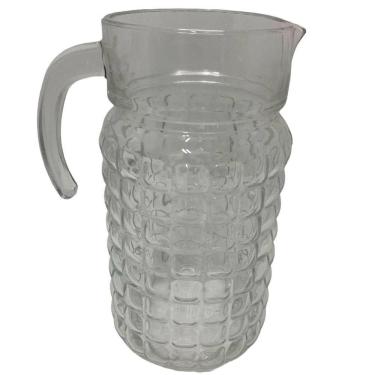 Imagem de Kit 2 Jarra De Vidro Incolor Bubble Com Alça 1,8 L Moderna