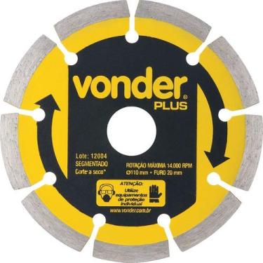 Imagem de Disco diamantado 110mm segmentado furo 20mm - Vonder Plus