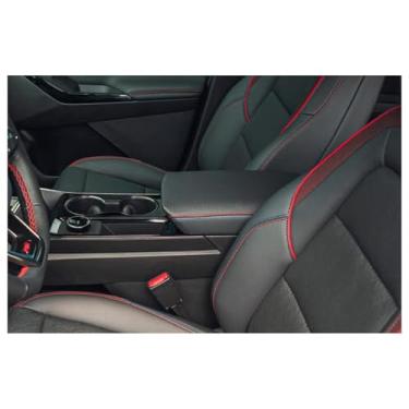 Imagem de QianBao Capa de console central compatível com Chevy Equinox 2025 2026 capa de apoio de braço almofada de console central de couro protetor de caixa de assento com bolsos bolsa de armazenamento