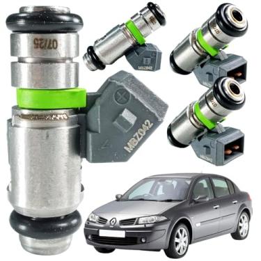 Imagem de Kit Com 4 Bicos Injetores Megane 2.0 16V Flex 2000 2001 2002 2003 2004 2005-50154202, IWP042
