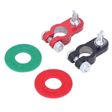 Imagem de Acouto 2 PCS Braçadeiras de Terminal de Bateria para Carros, Caminhões e Barcos - Conectores Positivos e Negativos de Liberação Rápida, Construção Em Alumínio Resistente, Design Resistente à
