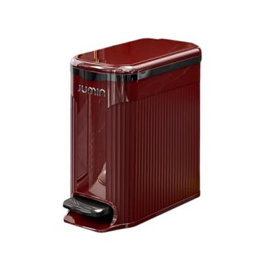 Imagem de ＫＬＫＣＭＳ Lixeira de pedal 2 em 1 para cozinha e sala de estar, Vermelho