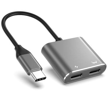 Imagem de Fabater Tipo C para óculos e Adaptador de Carregamento, Adaptador de Carregamento USB C para óculos, Adaptadores de óculoss AR para Steam Deck, Rápida de 100 W, Resolução 4K 60 Hz
