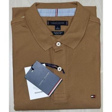 Imagem de Camisa Polo Tommy H Masculina Regular Fit Marrom-Masculino