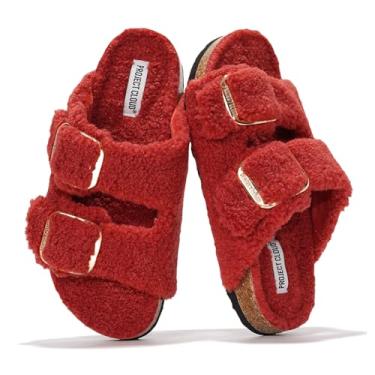 Imagem de Project Cloud Sandálias rasteiras de couro genuíno para mulheres 2025 confortáveis essenciais de praia femininas com espuma viscoelástica para férias essenciais para calçados femininos (Santorini