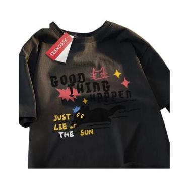 Imagem de Camisetas Pretas Para Pais E Filhos, Camisetas De Algodão Casual De Ve