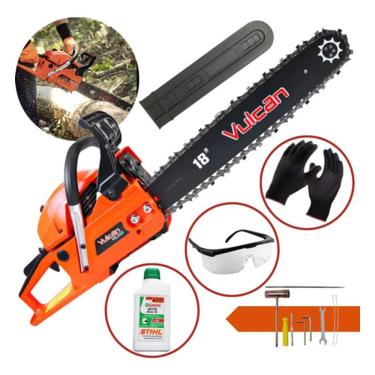 Imagem de Motor Serra Vsl550 Vulcan 3hp 18  Ponta Rolante + Oleo Stihl