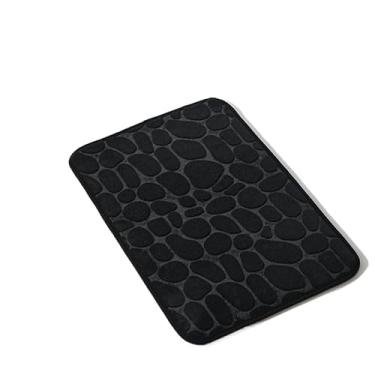 Imagem de Kit Tapete Soft Antiderrapante para Banheiro, Sala e Quarto com Diversas Cores 40cm x 60cm(Unidade 1-Preto)