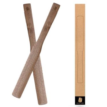 Imagem de MIGAKU HOME Varas de liquidificador de café de madeira de nogueira preta 25,4 cm para Aeropress, prensa francesa, cafeteira sifão, varas de prensagem de madeira para entusiastas de café (2 peças)