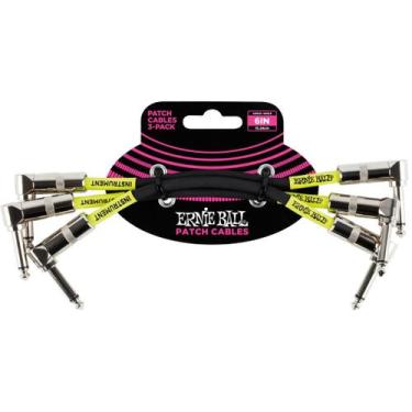 Imagem de Cabo P10L X P10L Guitarra Pedal/Pedal 15,24cm Pacote Com 3 Preto P0605