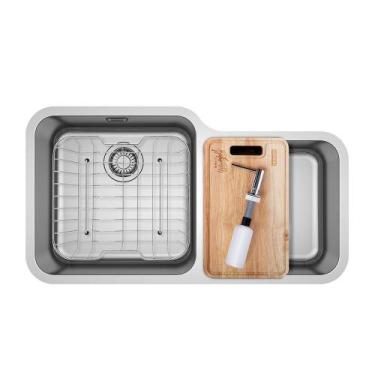 Imagem de CUBA FRANKE DUPLA DE EMBUTIR BELL BCX 120-42-35 84,5x46,5 C/ACESSÓRIOS