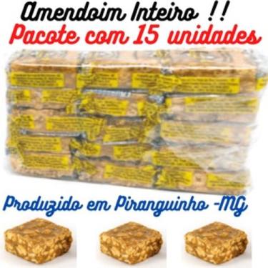 Imagem de Pé de Moleque de Amendoim Inteiro Pacote com 15 unidades Com 60g Piran