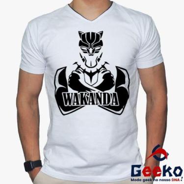 Imagem de Camiseta Pantera Negra 100% Algodão Wakanda Forever Black Panther Geek