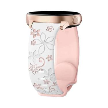 Imagem de Pulseira De Silicone Gravada De 20mm Para Samsung Galaxy Watch 7/6/5/4