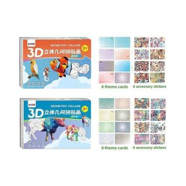 Imagem de Quebra-Cabeça 3D De Animais Com Adesivos DIY, Conjunto De Arte Criativ