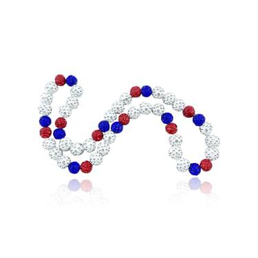 Imagem de ANGLEQUEEN Colar de beisebol brilhante para atletas competitivos, colar de coleção de gelo, colares de bola de strass com glitter, para homens, acessório de joias esportivas, 40,6 cm, 45,7 cm, 50,8 cm