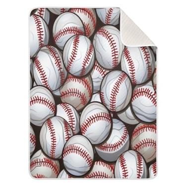 Imagem de Blueangle Cobertores de bebê com estampa de bolas de beisebol para berço, 76 x 101 cm, cobertores aconchegantes e macios unissex para meninos, meninas, crianças, bebês (44)