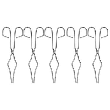 Imagem de Pinças para cadinho MUNEFE, pinças de laboratório, suporte de alicate de braçadeira de aço inoxidável para fundição de metal e fusão de ouro (5 peças)