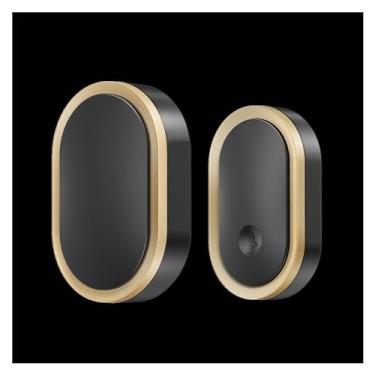 Imagem de Black Home à prova d'água USB ou bateria campainha sem fio 300 m kit de campainha de porta inteligente alarme de segurança flash LED (cor: preto) (bege)