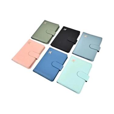 Imagem de Porta-Passaporte Multifuncional Antifurto RFID Para Viagem, Estojo Par