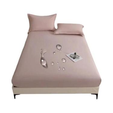 Imagem de Capa De Colchão Impermeável De Cor Sólida Com Acabamento Fosco Proteto