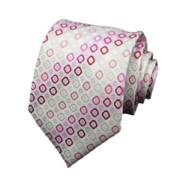 Imagem de Gravata Masculina Floral Com Poás Azul Vermelho Amarelo Casual Moda Ne