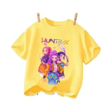 Imagem de Camiseta De Manga Curta Para Meninas Kpop Demon Hunter HuntrX Com Esta