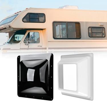 Imagem de RVGUARD Conjunto de claraboias para trailer, cúpula interna de 35,56 cm x 35,56 cm com substituição de claraboia, 45,72 cm x 45,72 cm, luz externa preta para abertura de 35,56 cm x 35,56 cm, para