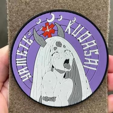 Imagem de Patch de PVC Yamete Kudasai: Patch de moral de menina anime com gancho e laço - adesivos de airsoft militares táticos, adesivos de moral para mochilas, capacete e outros equipamentos táticos militares