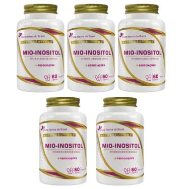 Imagem de Kit Com 5 - Mio-Inositol + Associações 60 Capsulas 500mg Flora Nativa-Unissex