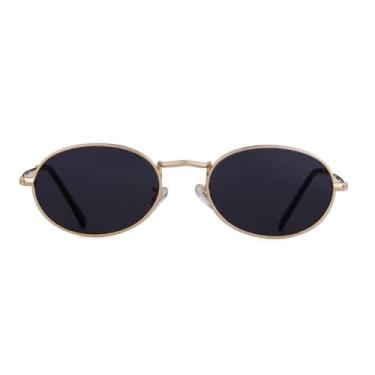 Imagem de Óculos de Sol Retrô Masculino Feminino Filme Lentes Rosa e Vermelhas Armação de Metal Óculos de Sol Vintage Feminino UV(6)