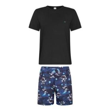 Imagem de Pijama Infantil Menino Espacial Marinho Alakazoo-Masculino