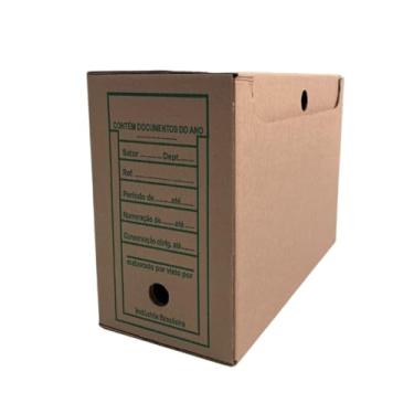 Imagem de Caixa Arquivo Morto Organizadora A4 Multiuso Kit com 10 Unidades para Documentos, Pastas e Papelada, Fácil Armazenamento e Identificação, Ideal para Escritório e Casa