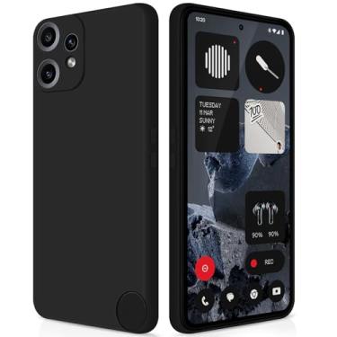 Imagem de GiiYoon Capa compatível com Nothing CMF Phone 2 Pro, capa de silicone líquido de alta qualidade, capa de telefone de proteção total, forro de microfibra macio resistente a arranhões - preto