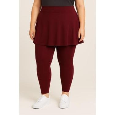 Imagem de Calça Legging E Saia Babado Em Plus Size Tapa BumBum WOLFOX Em Suplex-Feminino