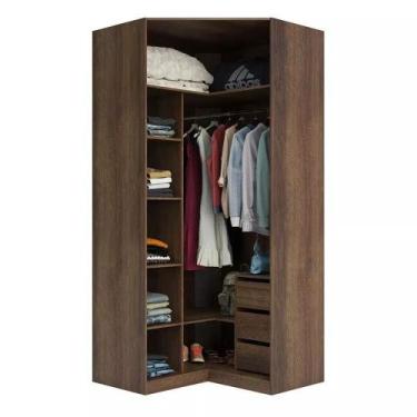 Imagem de Closet Modulado Canto (Altura: 236cm) 3 Gavetas Sem Porta Prestige Luc