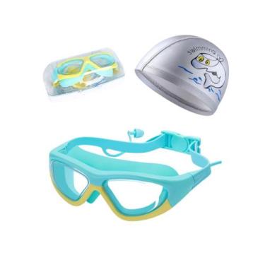 Imagem de Kit Óculos e Touca de Natação Infantil Hero Band Coleção Tibumm, Verde