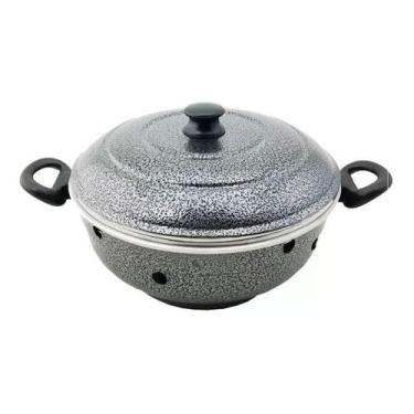 Imagem de Panela Forma Pizza, Bolo E Churrasqueira De Fogão Vigorosa Craqueada -